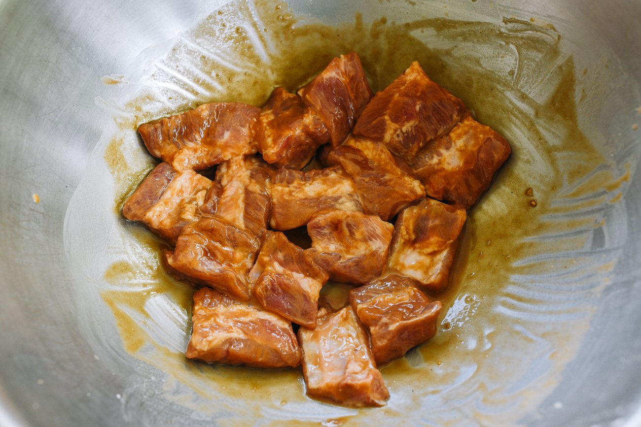ribs coated in marinade