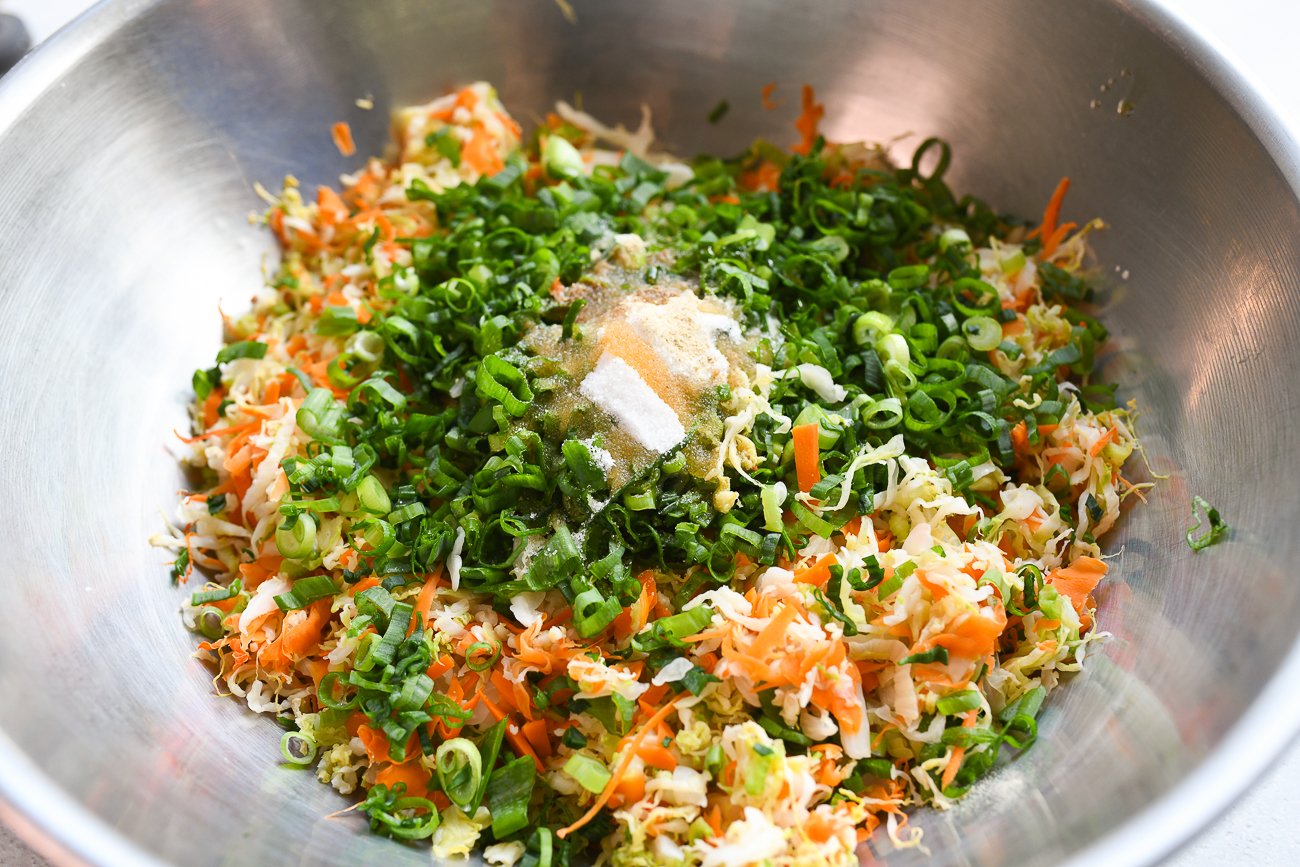 bowl of egg roll filling