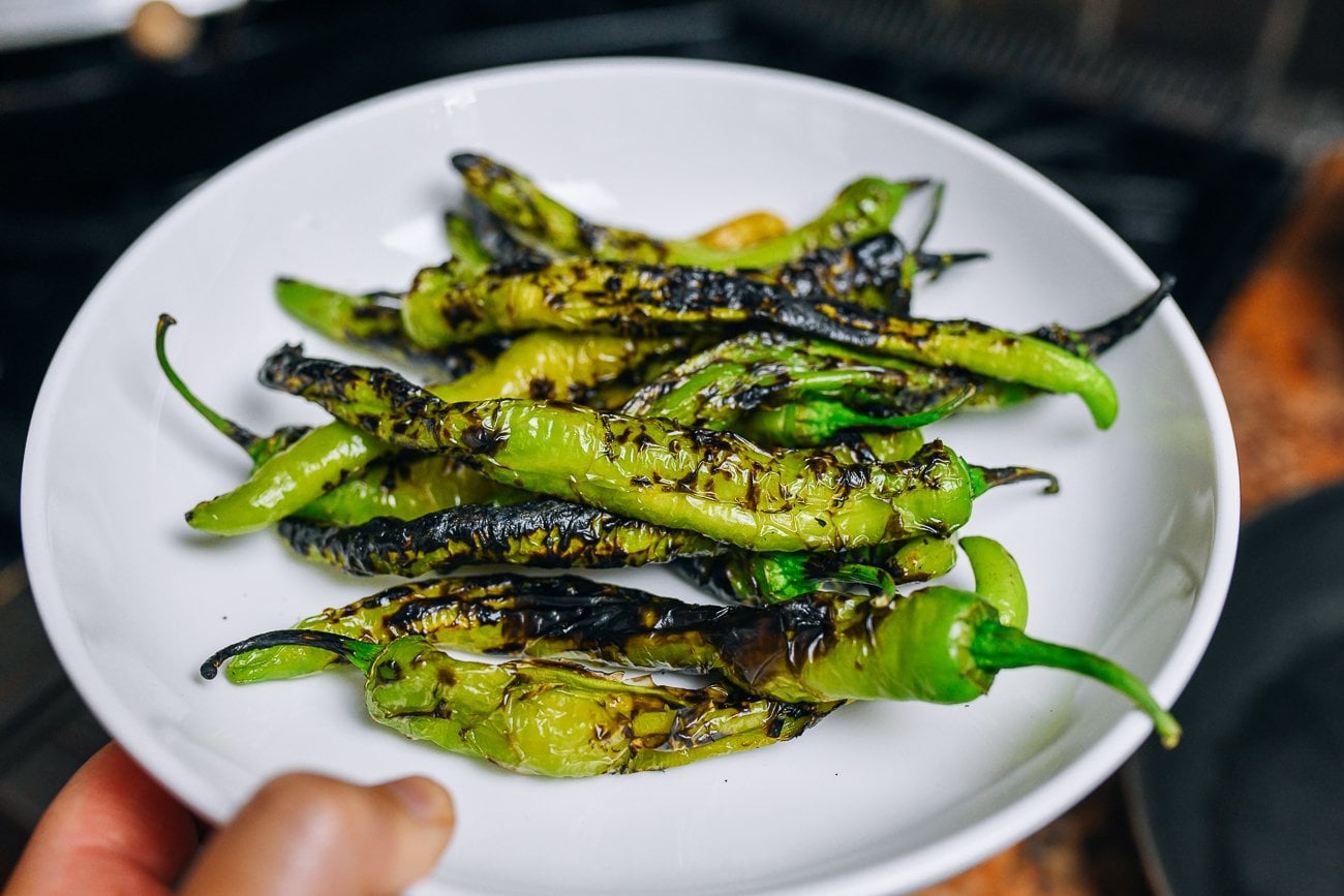 charred peppers