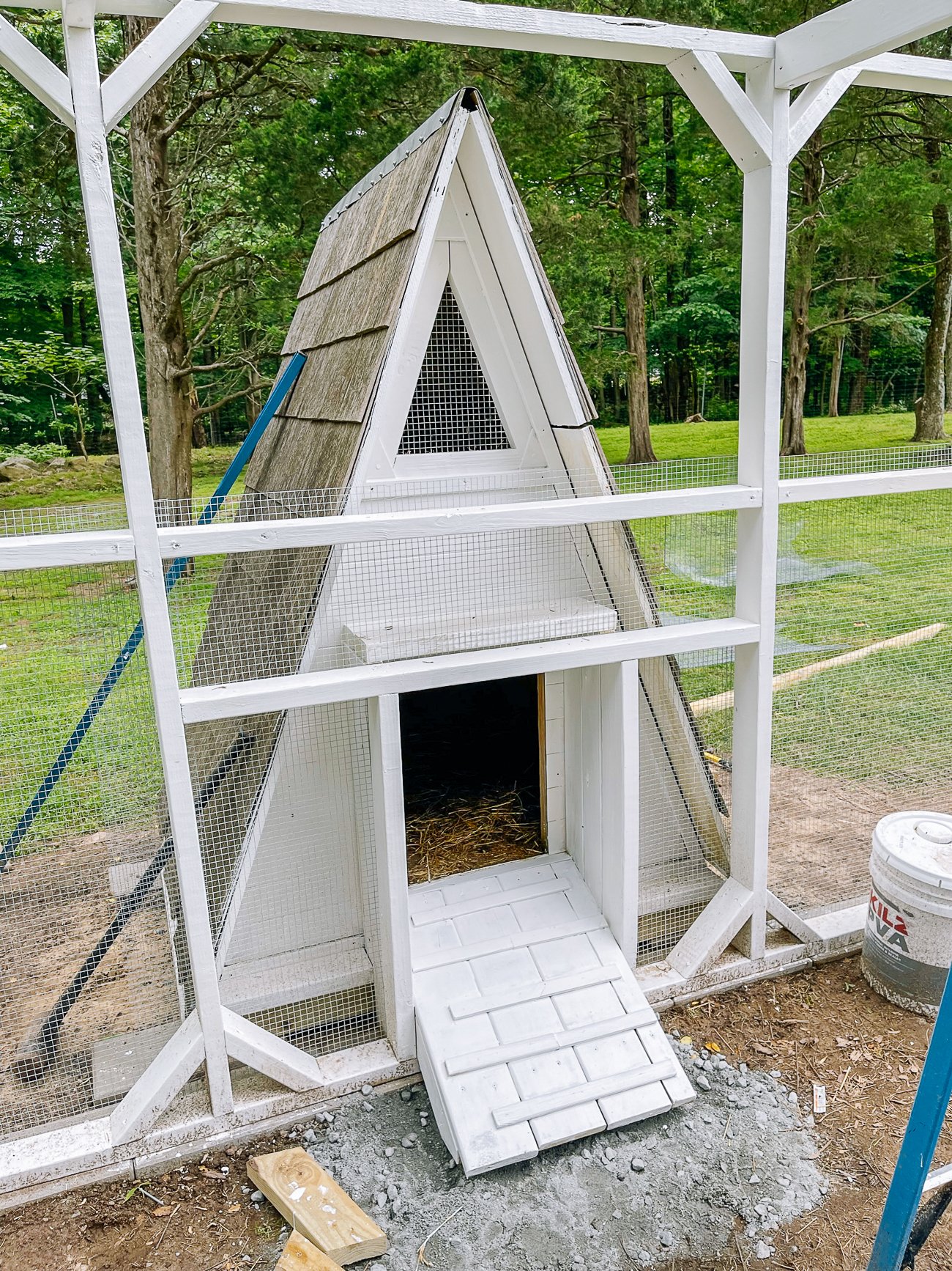 duck house connected to duck run
