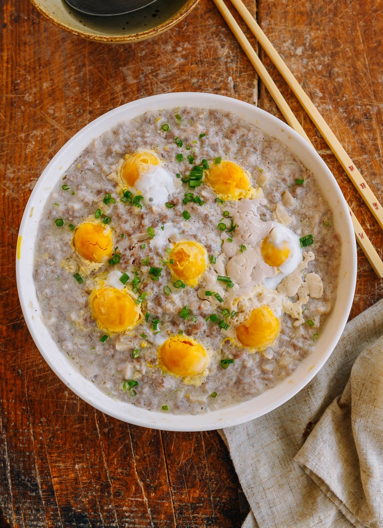 Cantonese steamed meat patty with salted duck egg yolks