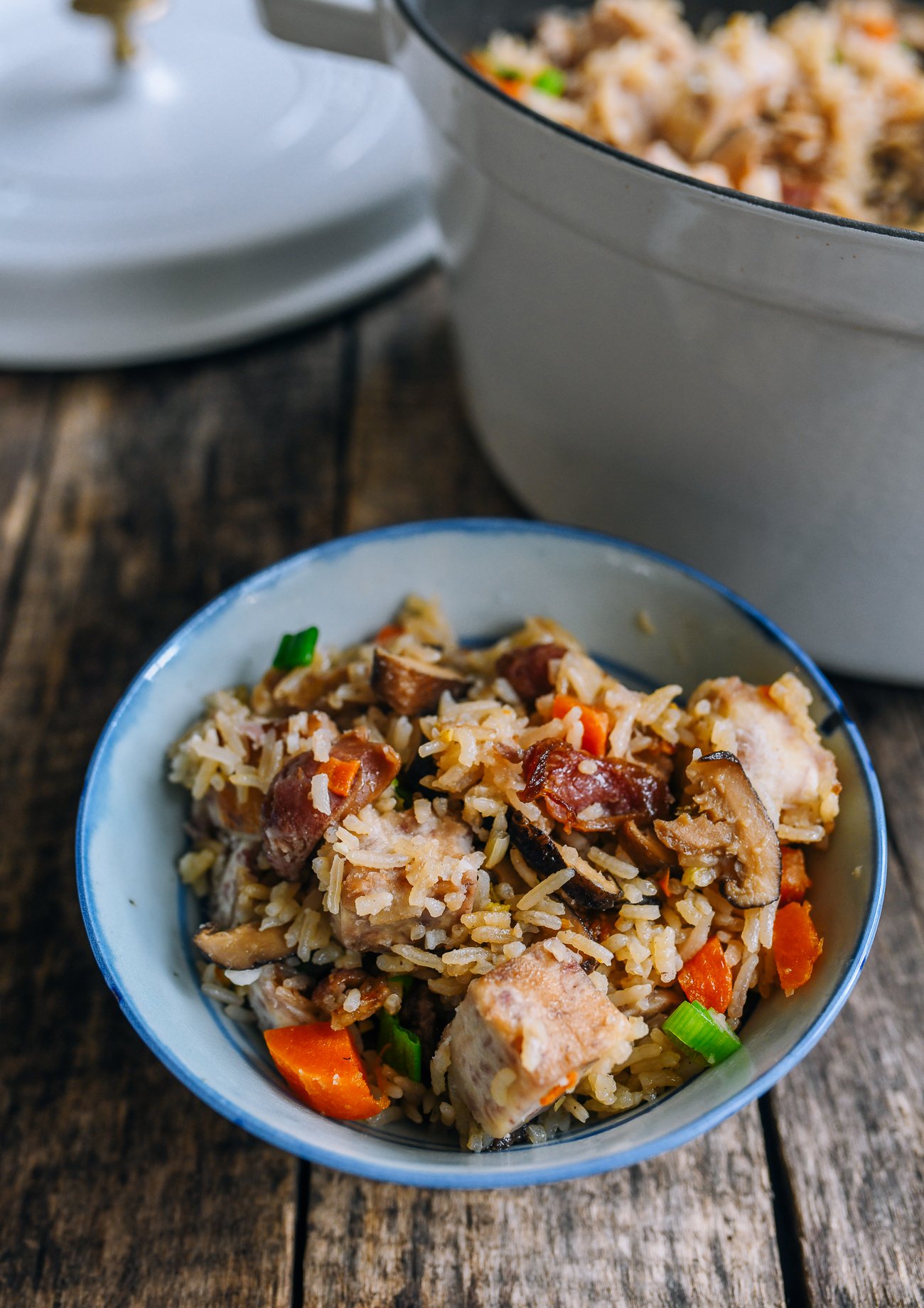 bowl of taro rice