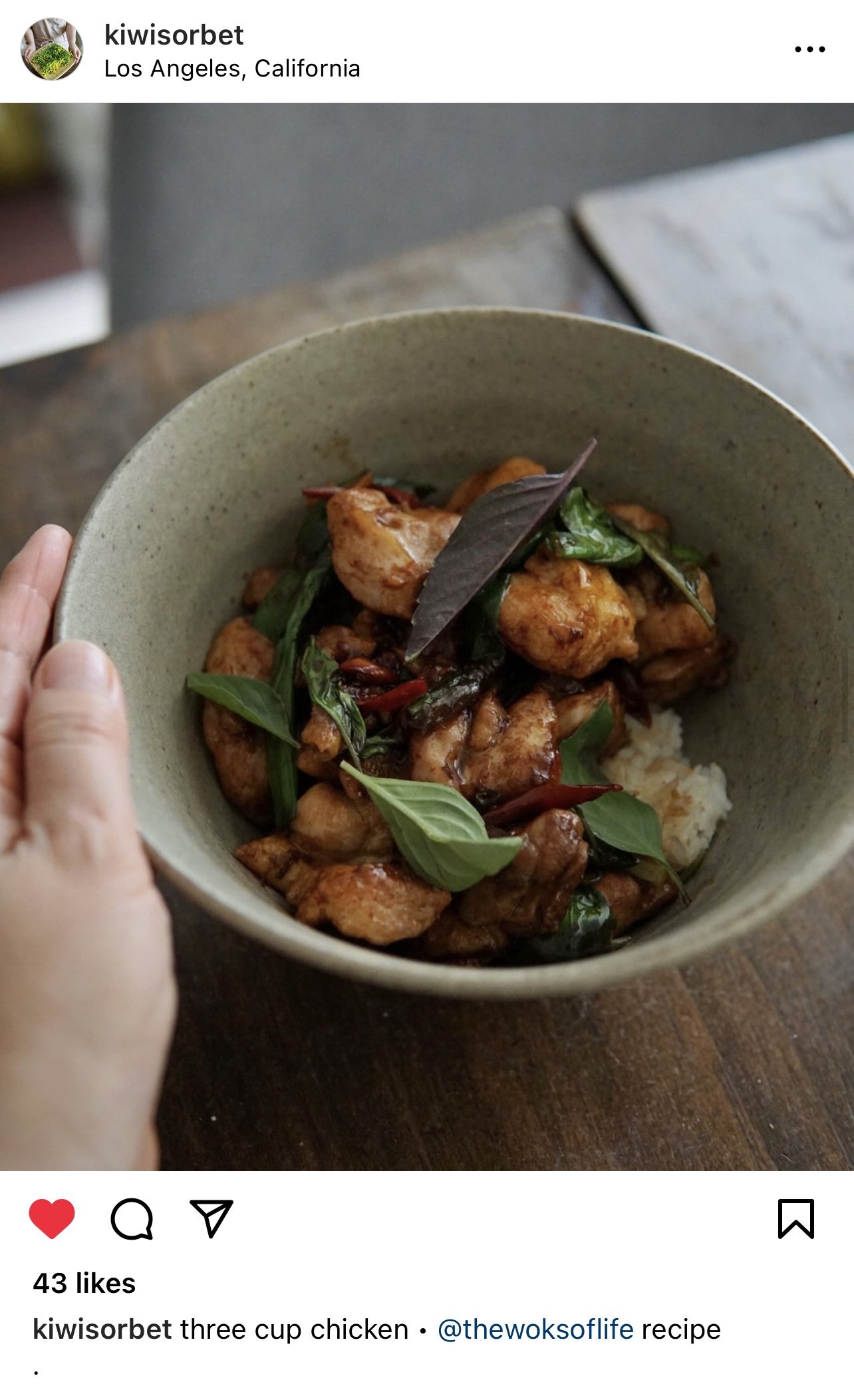 Three Cup Chicken on Instagram