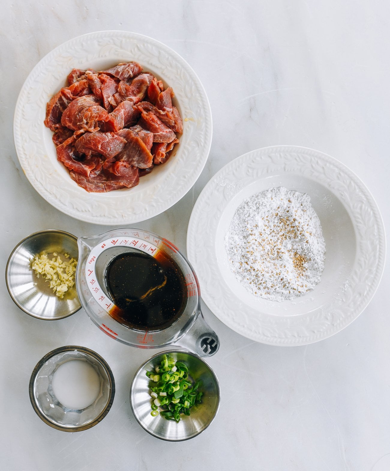 ingredients for sesame beef