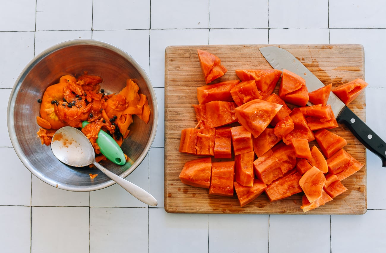 papaya chunks