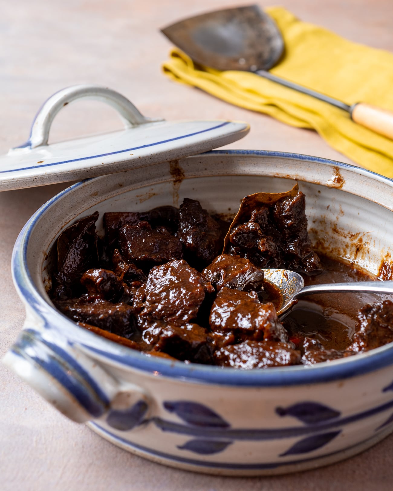 Scooping Red Braised Beef