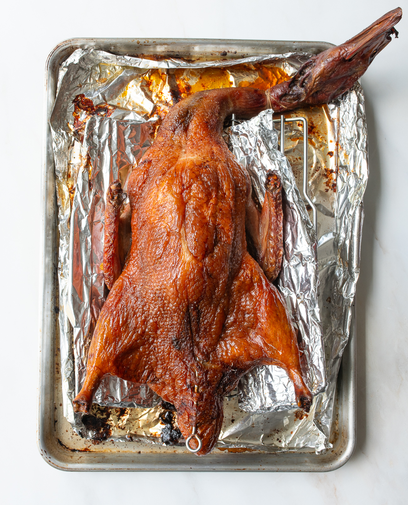Cantonese Roast Duck on pan