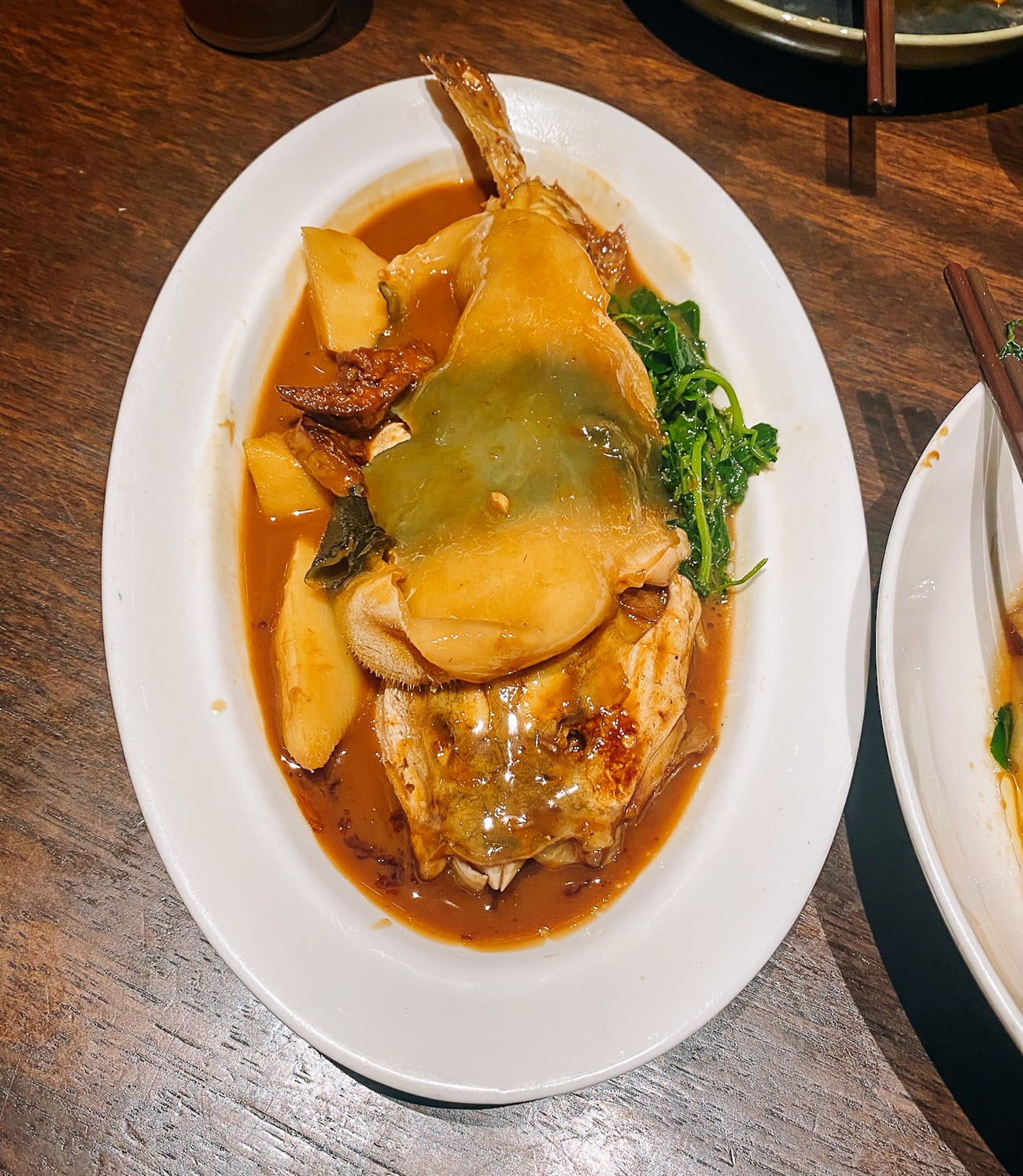 braised freshwater puffer fish 