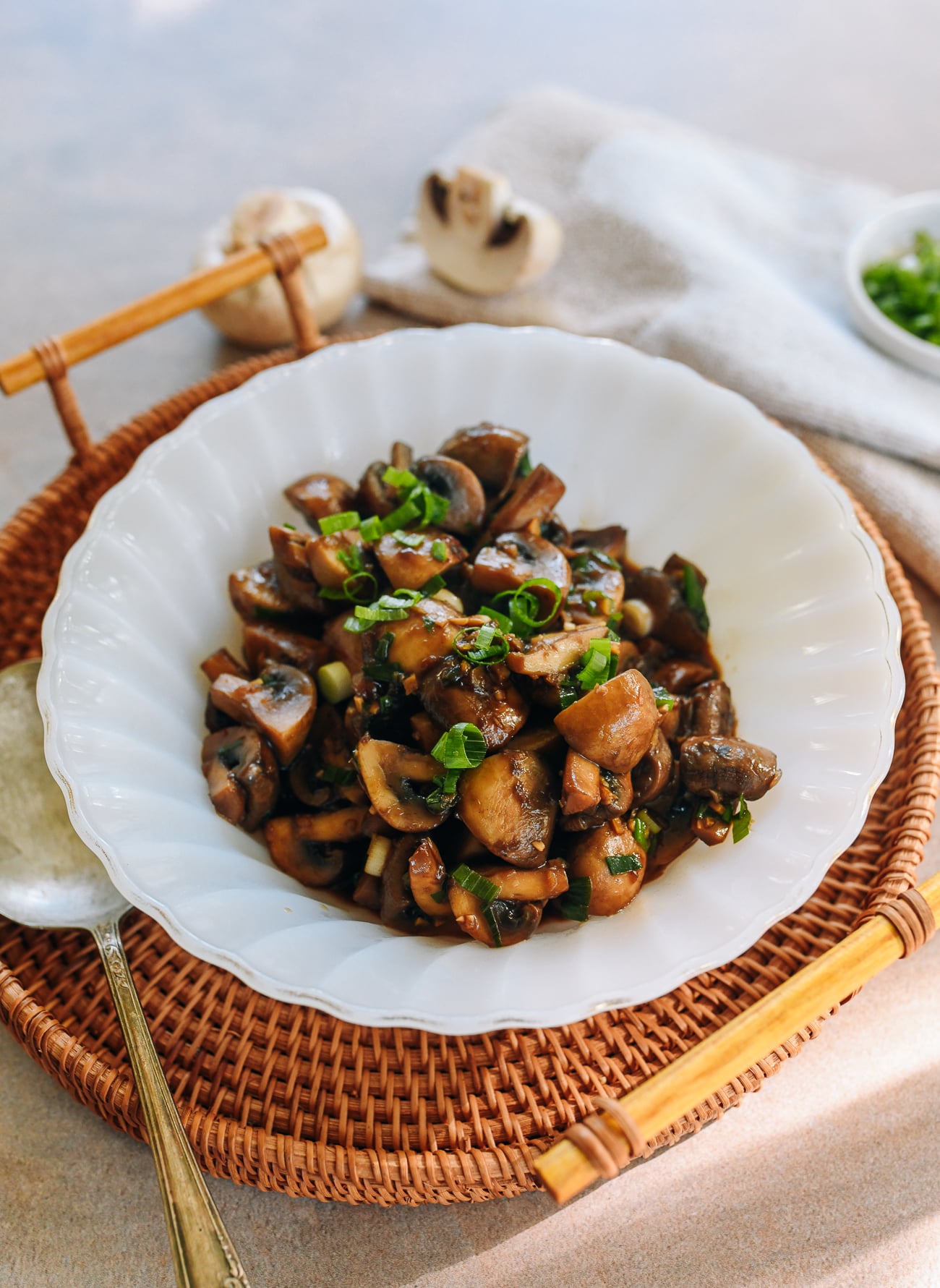 Bowl of Braised Mushrooms