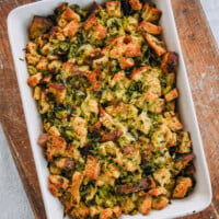 Pan of herb stuffing