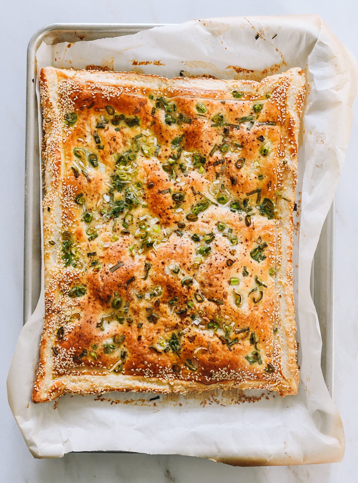 baked puff pastry sheet