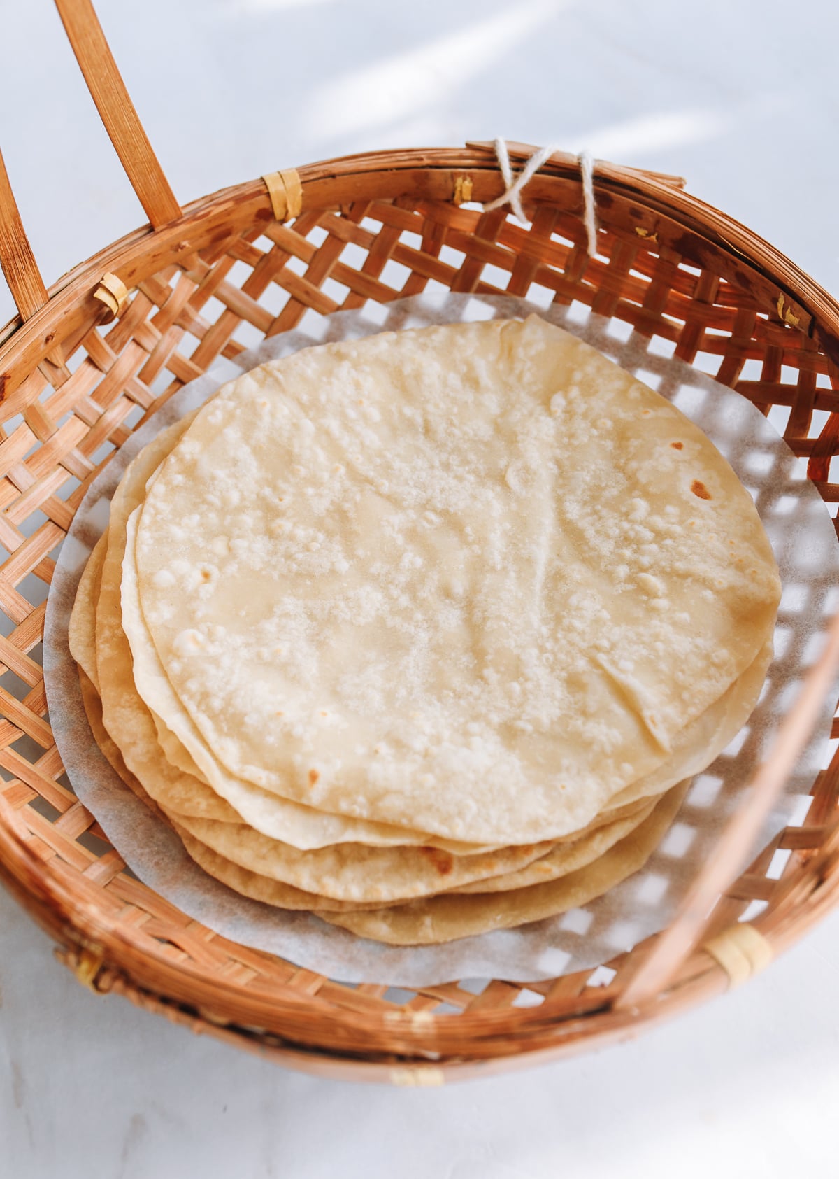 moo shu pancakes in basket