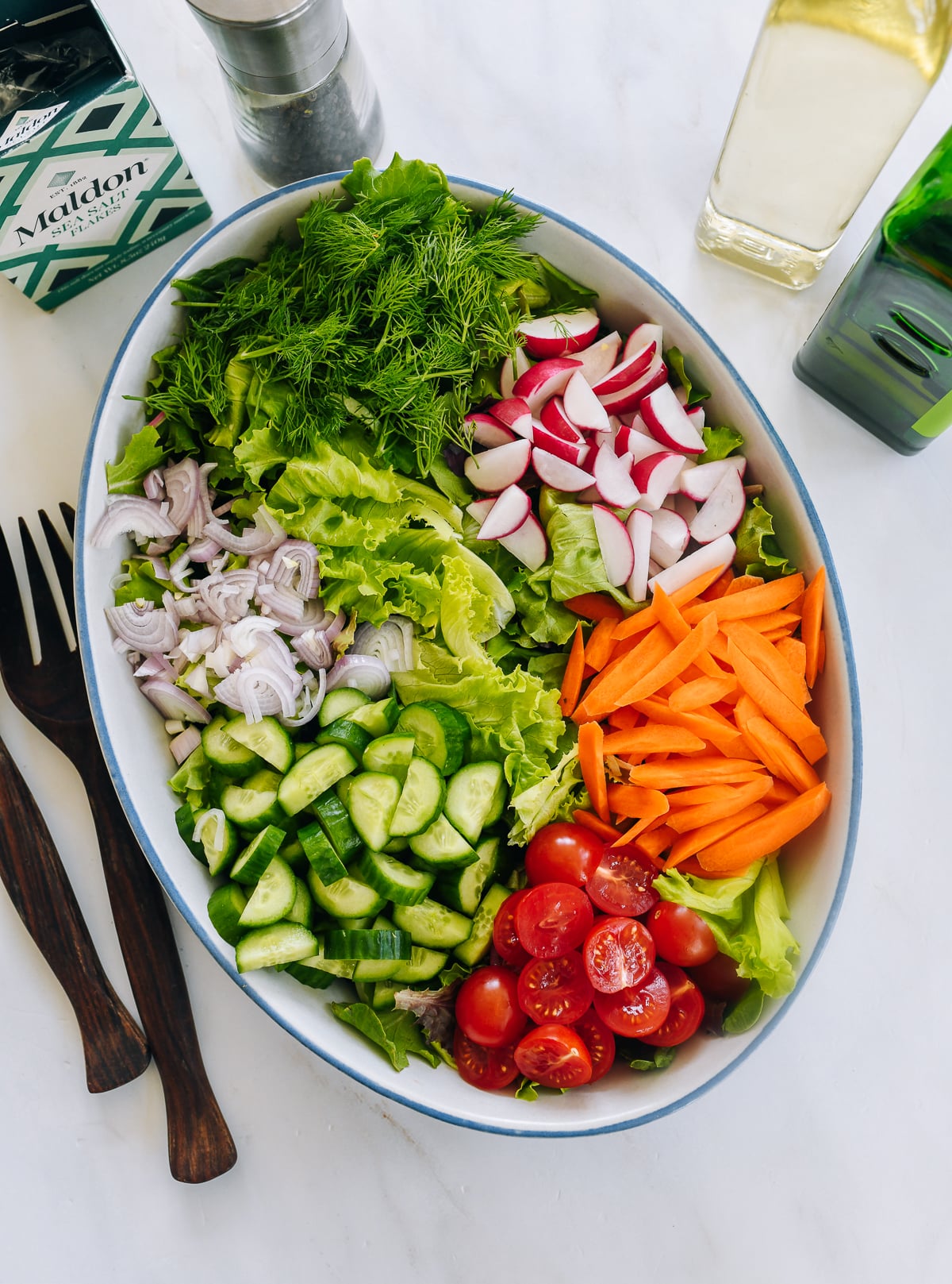 colorful side salad ingredients