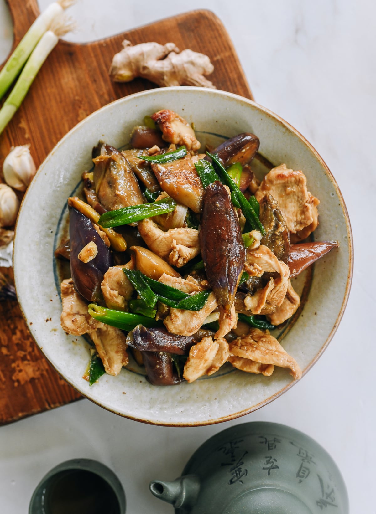 Eggplant Stir-fry with Chicken