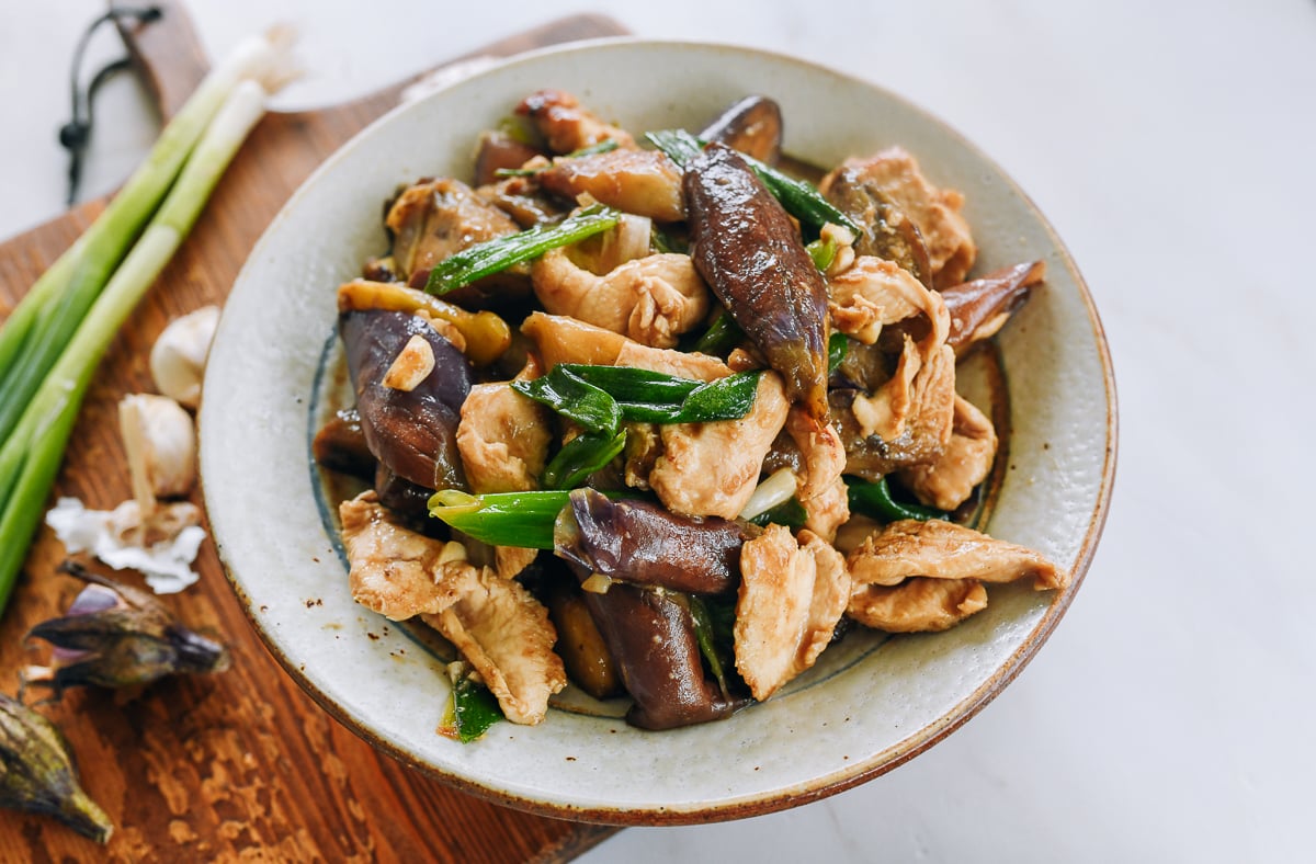 stir-fried eggplant with chicken