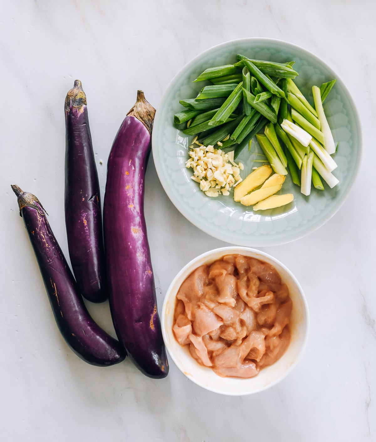 chicken with eggplant ingredients