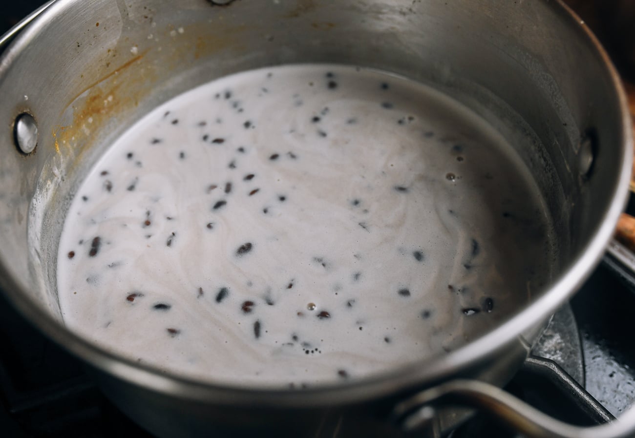 red bean popsicle mixture