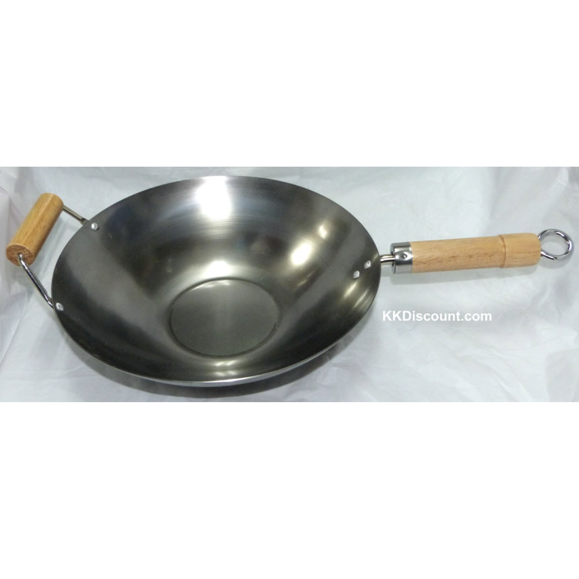 KK-Discount 14-inch flat bottomed wok